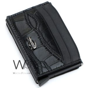Lacoste leather credit card holder black wallet