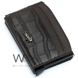Lacoste leather credit card holder brown wallet