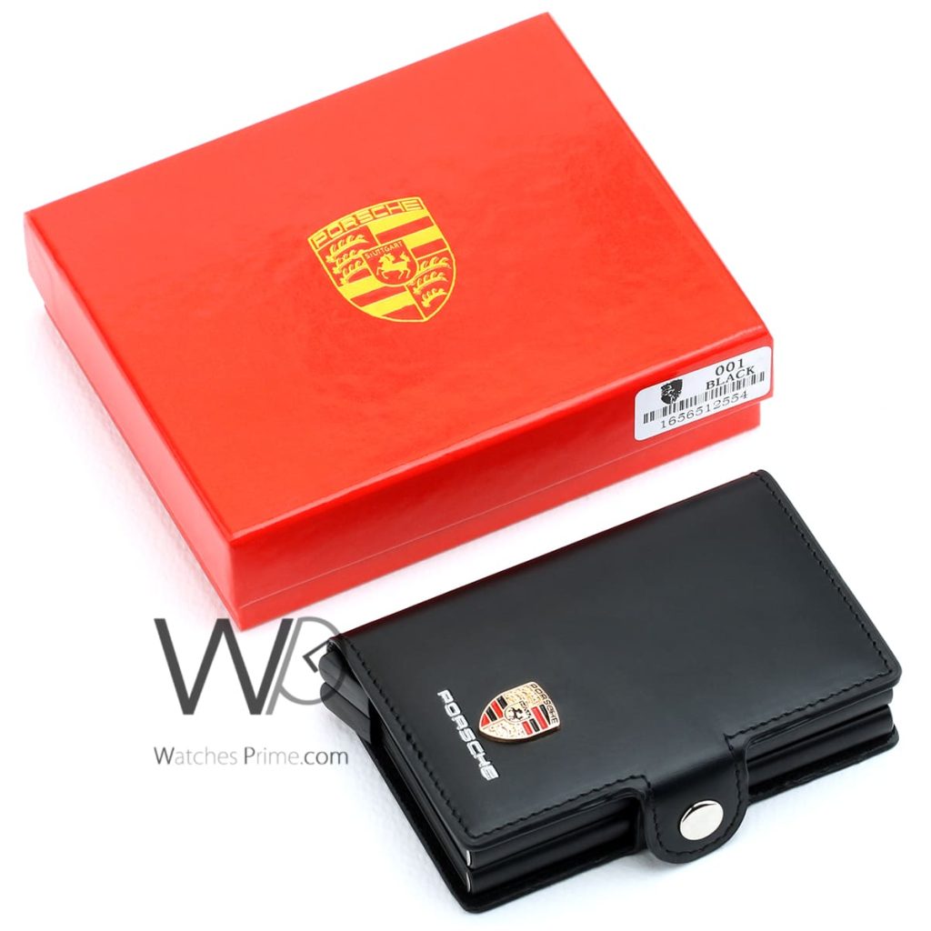 Pop Up Porsche Black Men's Card Wallet | Watches Prime