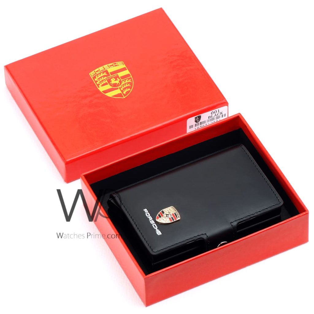 Pop Up Porsche Black Men's Card Wallet | Watches Prime