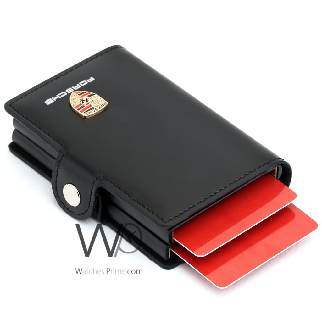 Pop Up Porsche Black Men's Card Wallet | Watches Prime