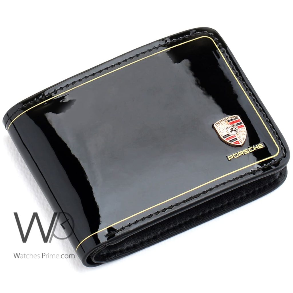 Porsche Men's Black Leather Wallet | Watches Prime