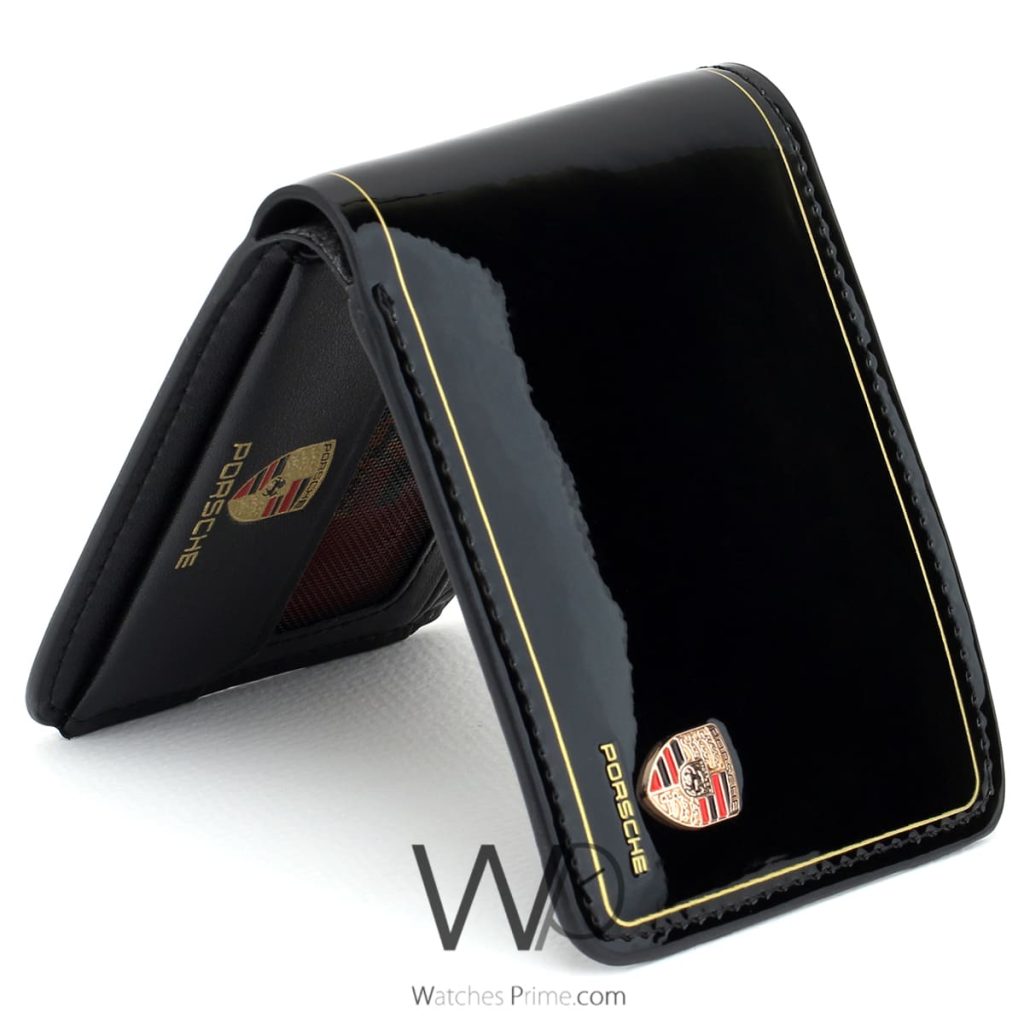 Porsche Men's Black Leather Wallet | Watches Prime