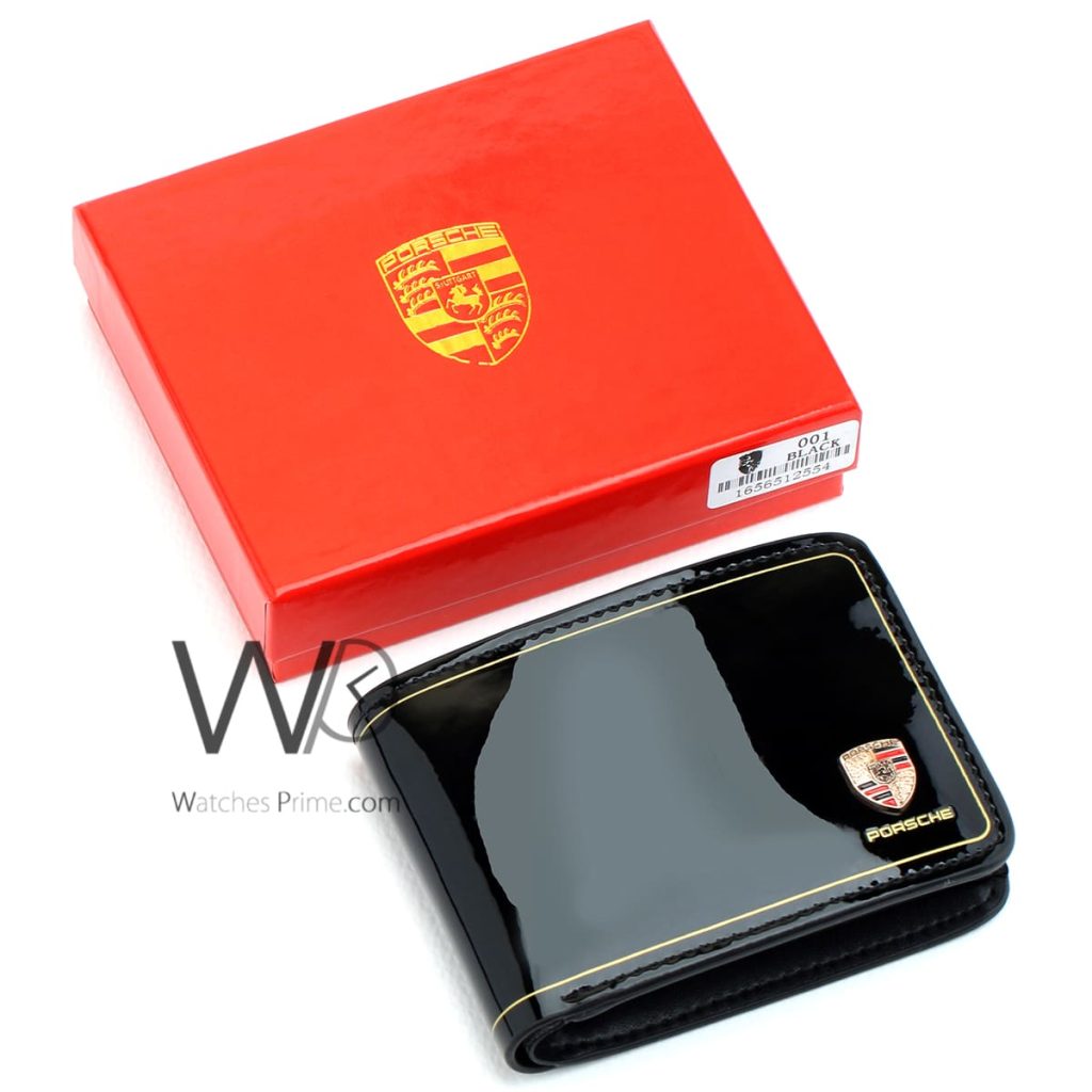 Porsche Men's Black Leather Wallet | Watches Prime