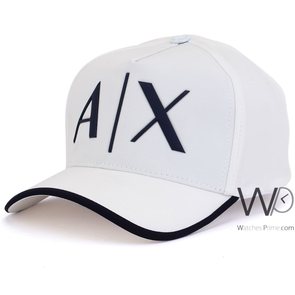 Armani Exchange AX White Cotton Men's Cap | Watches Prime