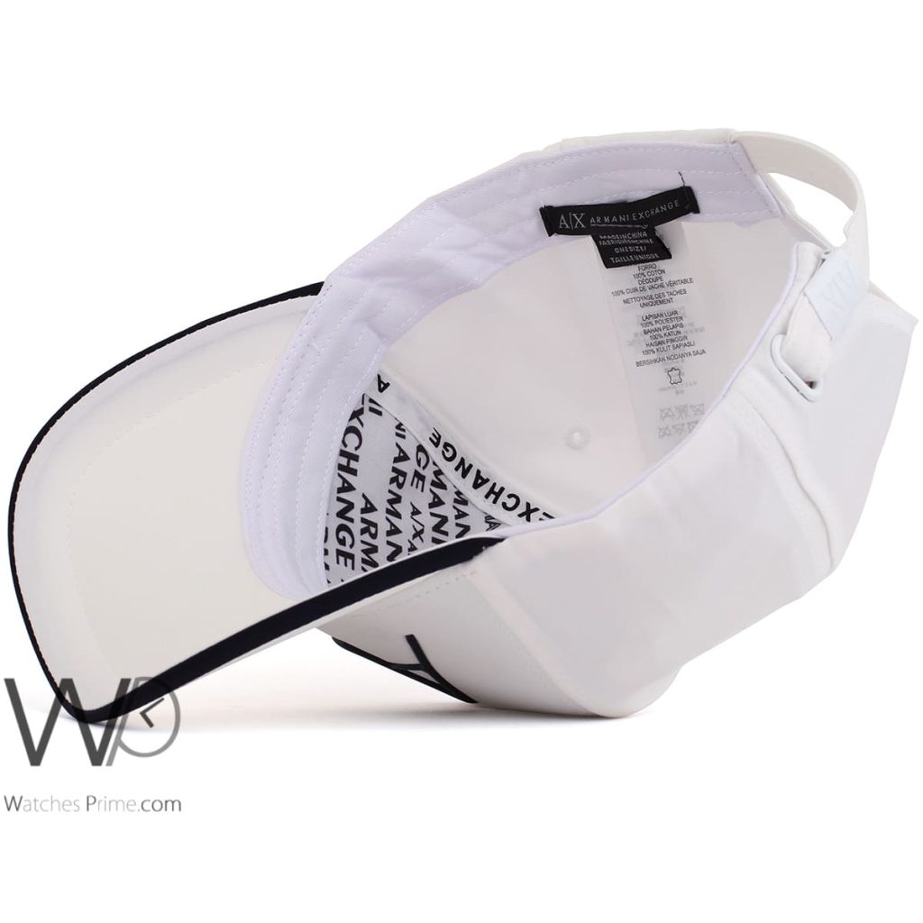 Armani Exchange AX White Cotton Men's Cap | Watches Prime