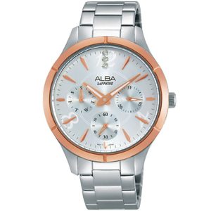 Ap6446x1 alba watch women silver white dial stainless steel metal strap quartz movt japan analog sapphire three hand fashion