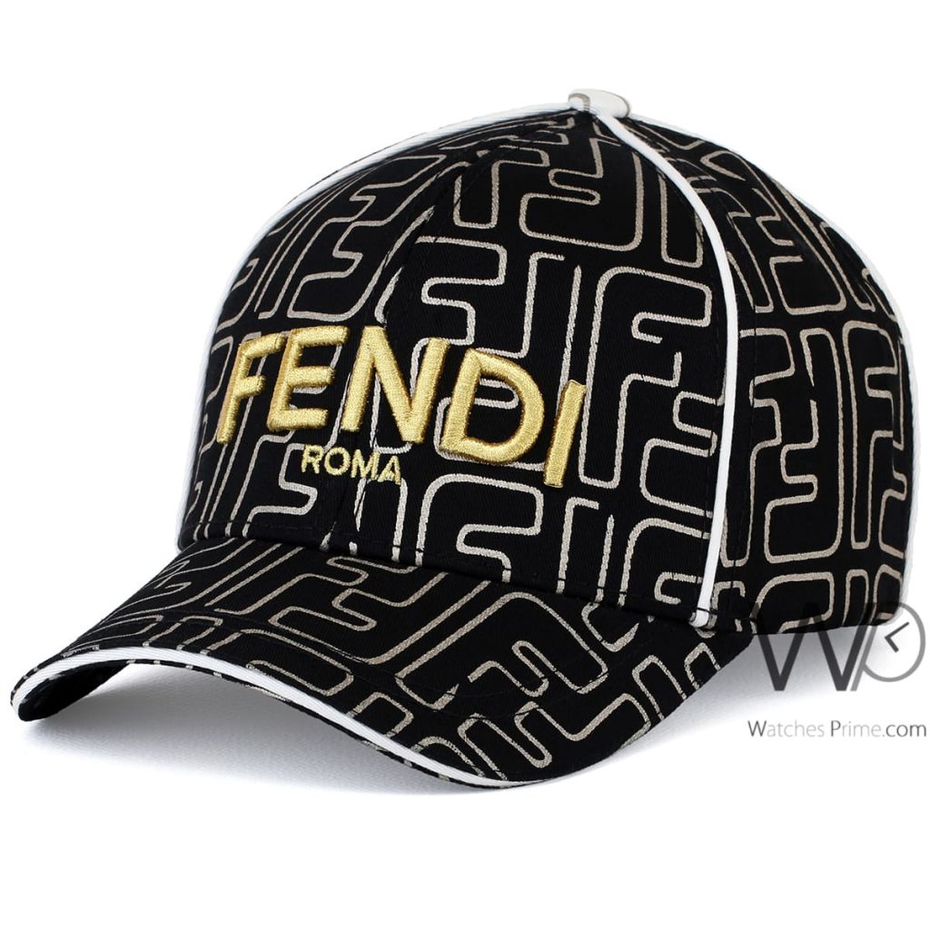 Fendi Roma Italy Black baseball Hat for men | Watches Prime