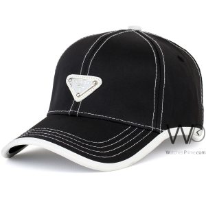 Baseball hat prada milano black cap men