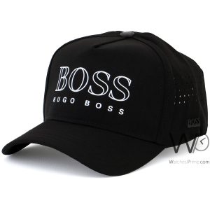 Baseball hugo boss black cotton mens cap