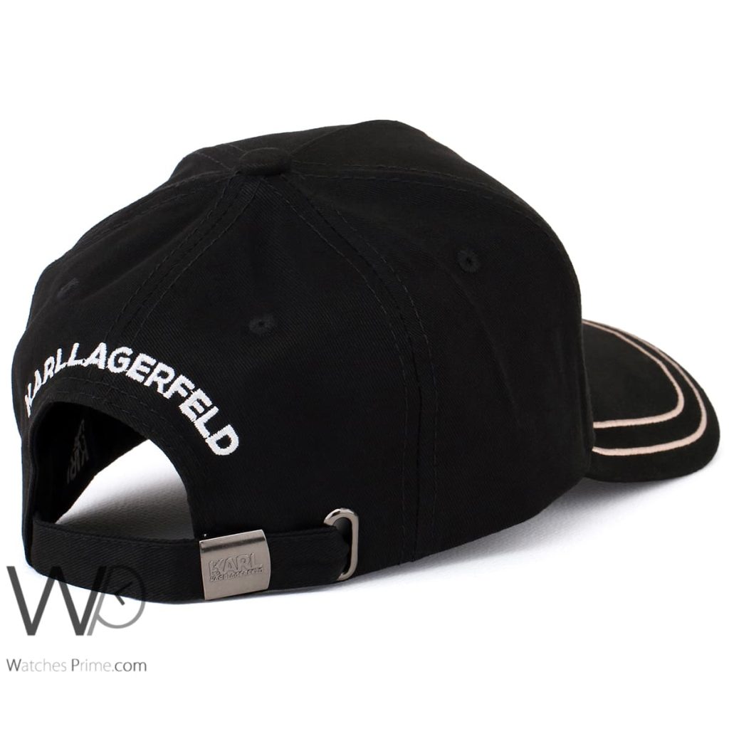 Karl Lagerfeld Black Cotton Men's Cap | Watches Prime