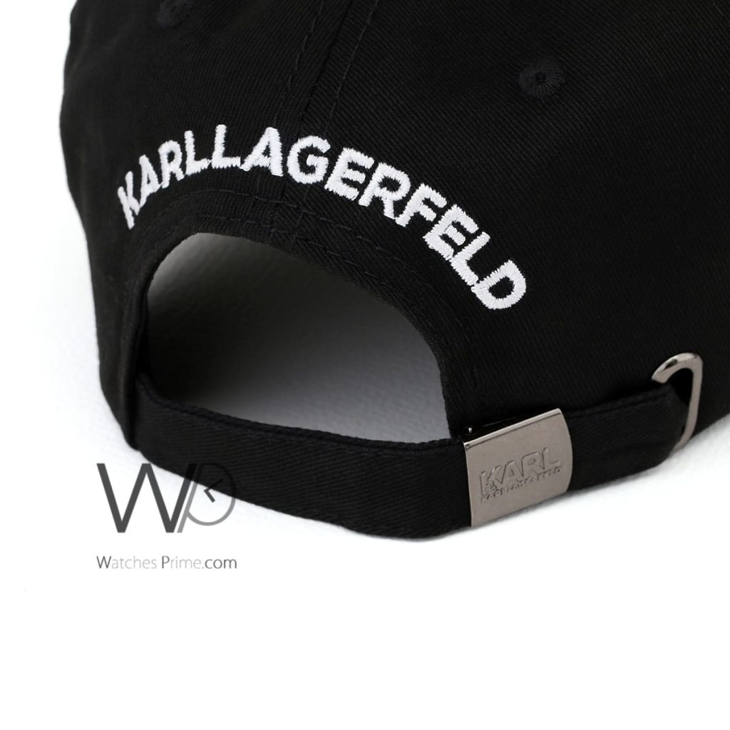 Karl Lagerfeld Black Cotton Men's Cap | Watches Prime