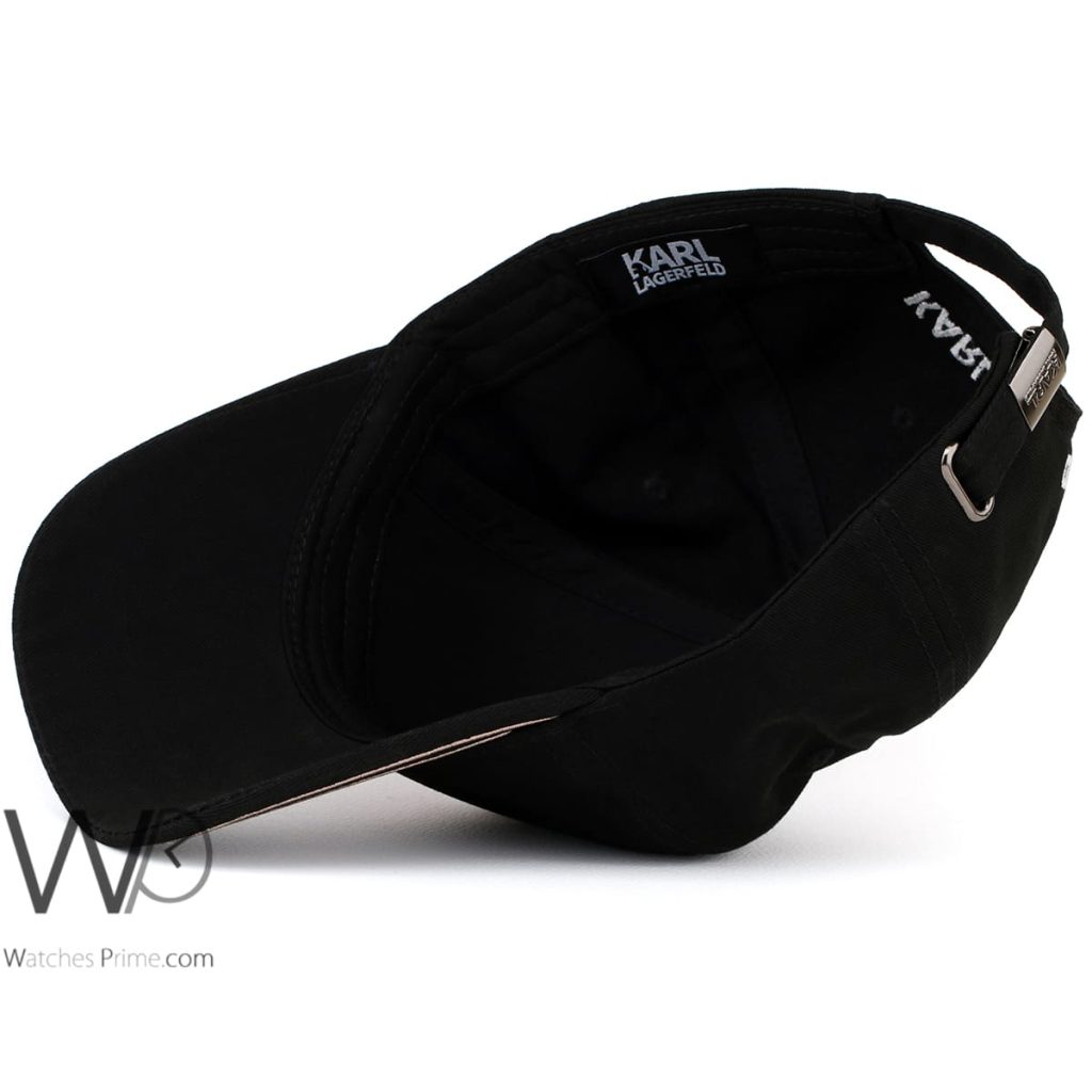Karl Lagerfeld Black Cotton Men's Cap | Watches Prime