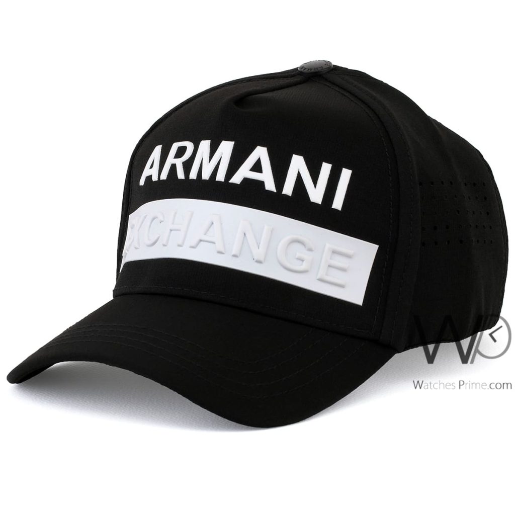 Armani Exchange AX Black Cotton Men's Cap | Watches Prime