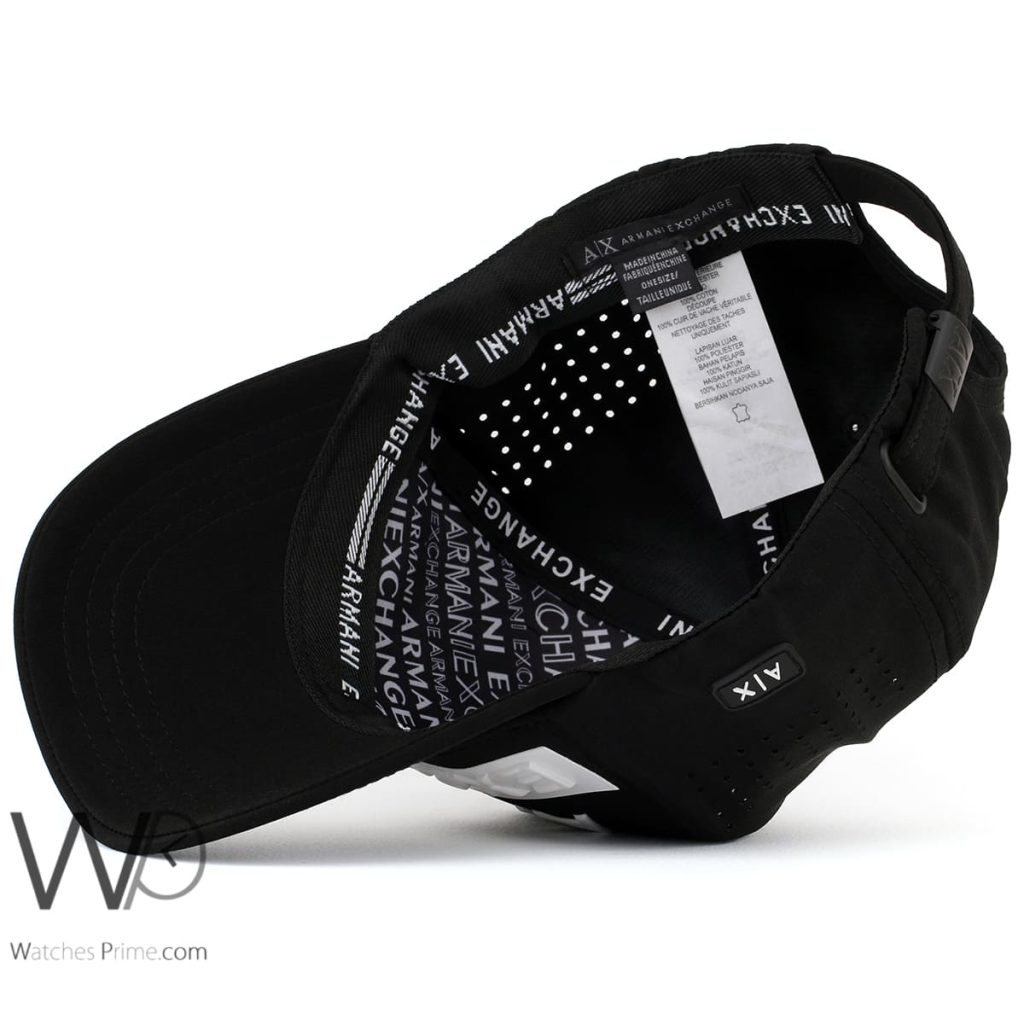Armani Exchange AX Black Cotton Men's Cap | Watches Prime