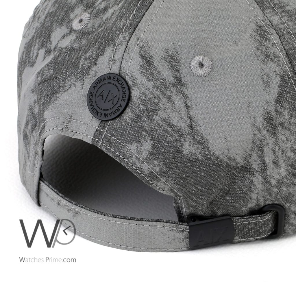 Armani Exchange AX Black Gray Cotton Men's Cap | Watches Prime