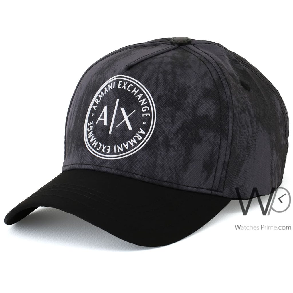 Armani Exchange AX Grey Black Cotton Men's Cap | Watches Prime