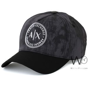 Grey black armani exchange ax mens baseball cap