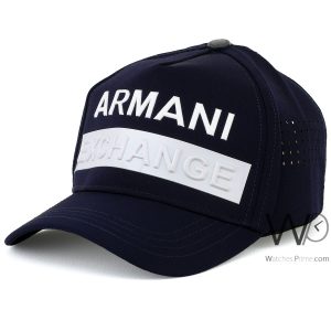 Navy blue armani exchange ax mens baseball cotton cap