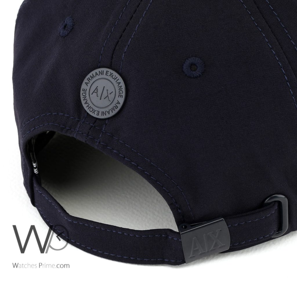 Armani Exchange AX Navy Blue Red Cotton Men's Cap | Watches Prime
