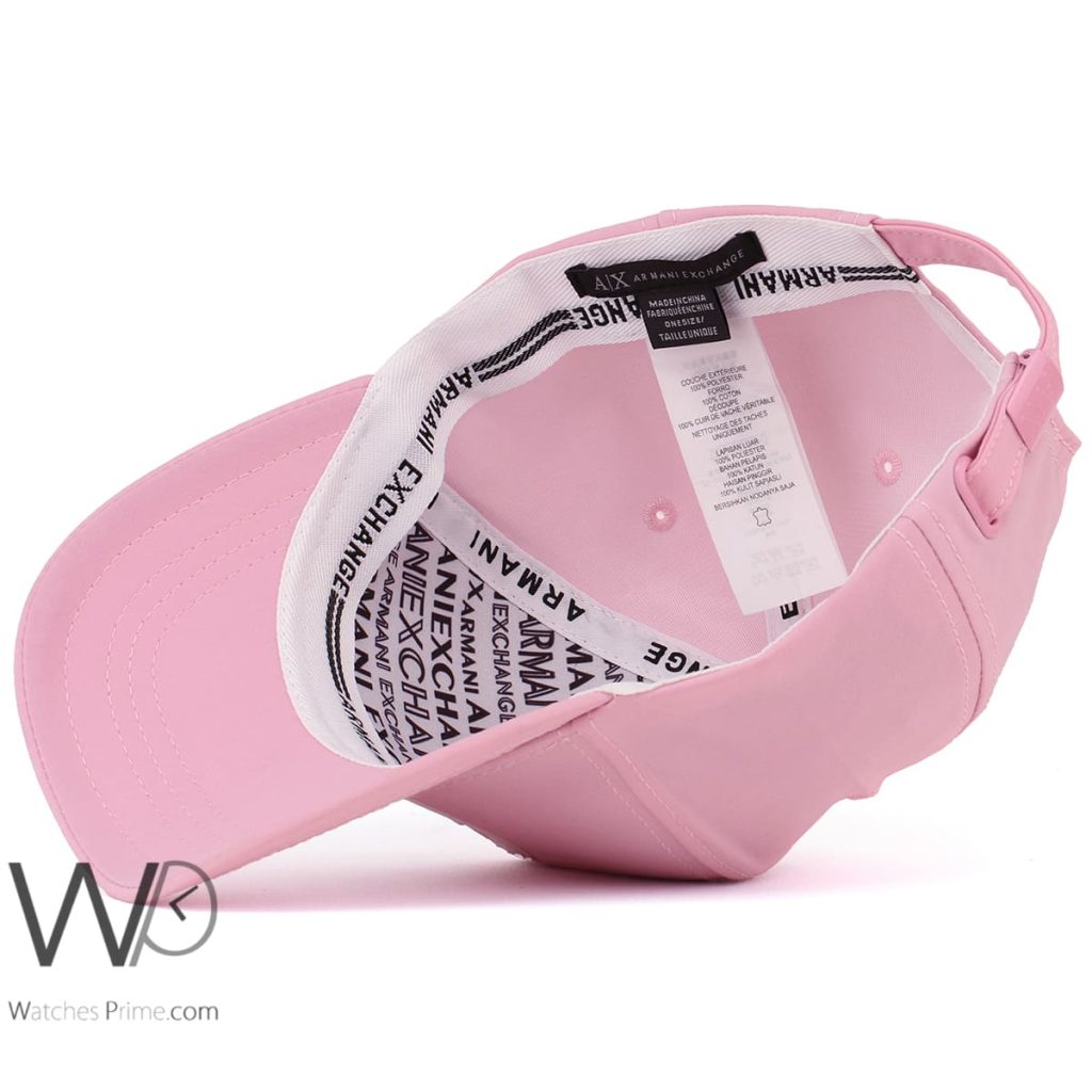 Armani Exchange AX Pink Cotton Men's Cap | Watches Prime
