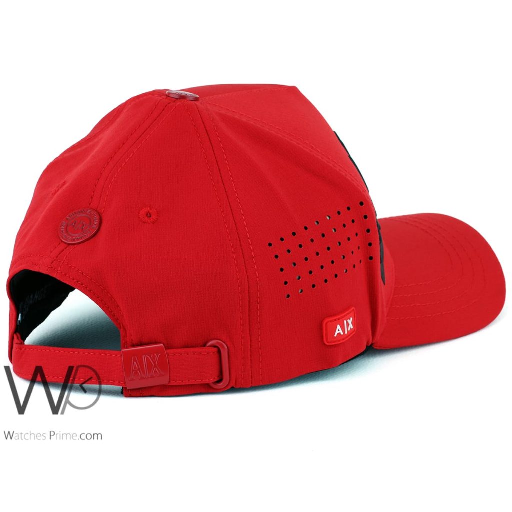 Armani Exchange AX Red Cotton Men's Cap | Watches Prime