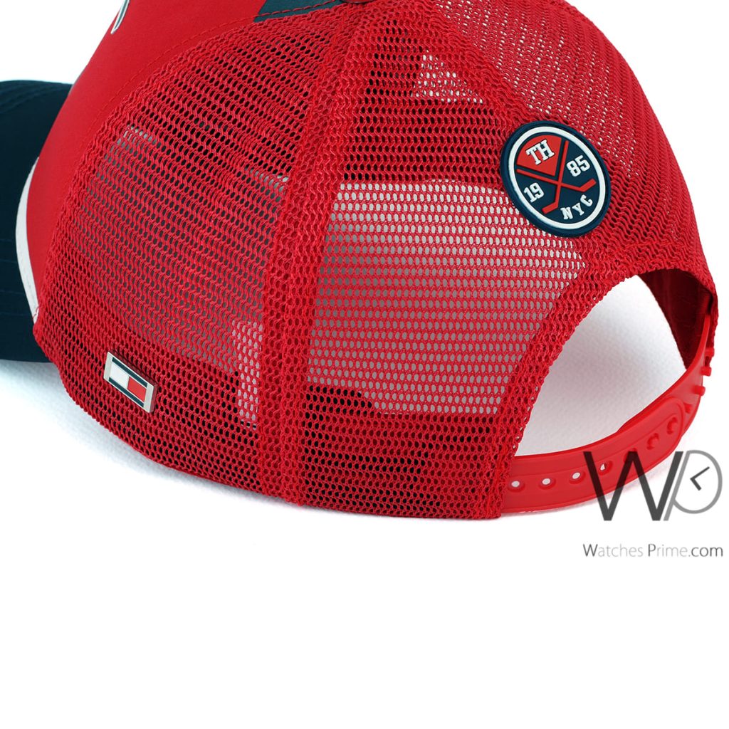 Tommy Hilfiger TH Red Cotton Men's Cap | Watches Prime
