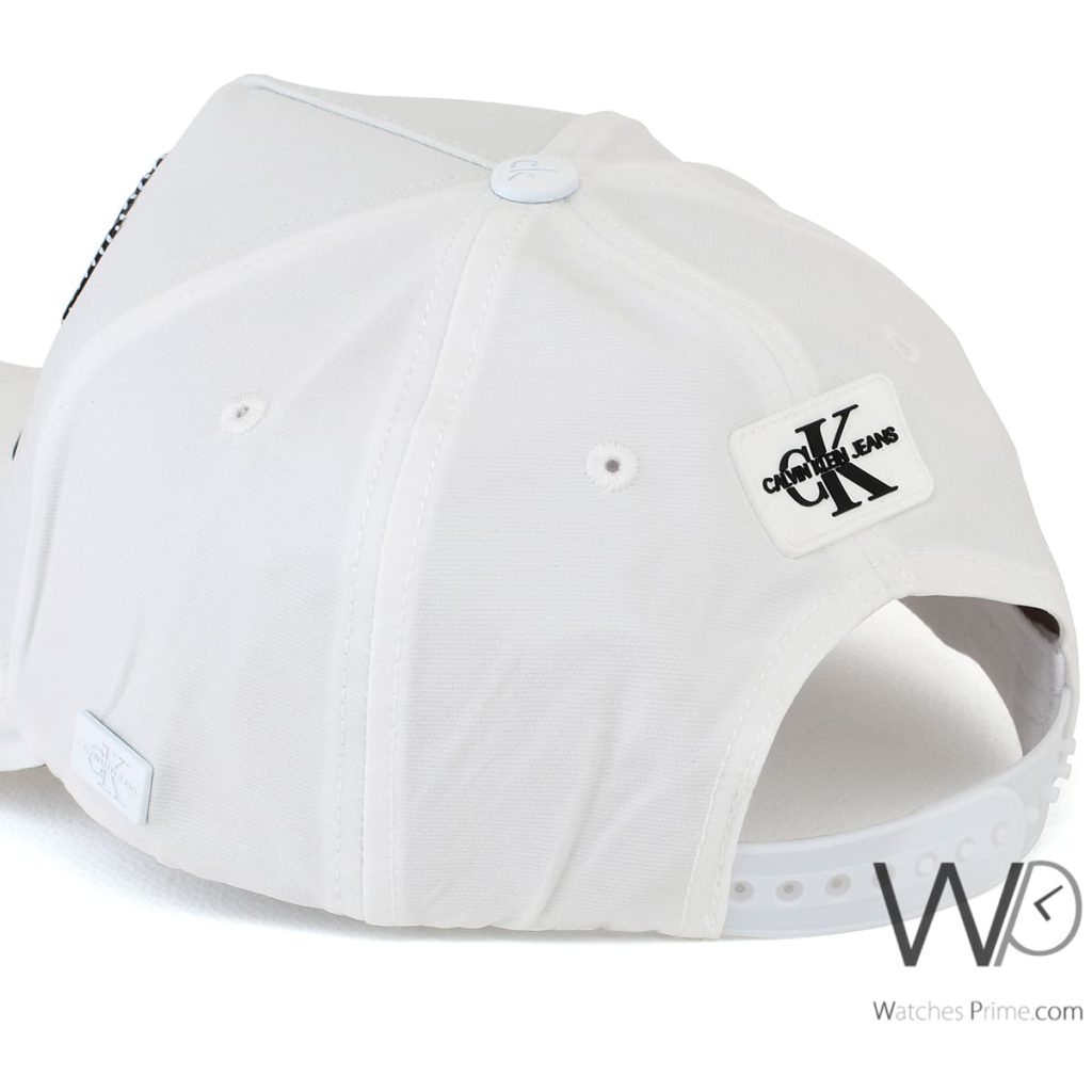 Calvin Klein CK White Cotton Men's Cap | Watches Prime