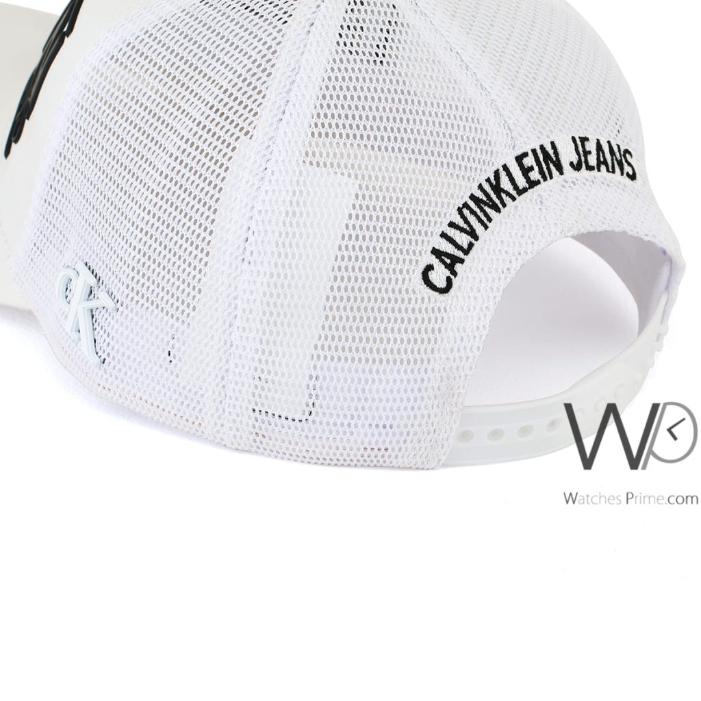 Calvin Klein CK White Cotton Men's Cap | Watches Prime