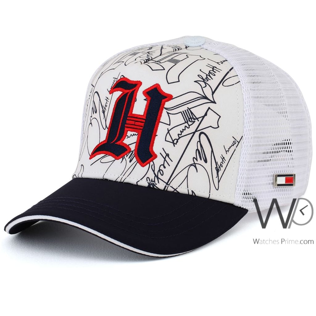 Tommy Hilfiger TH White Cotton Men's Cap | Watches Prime