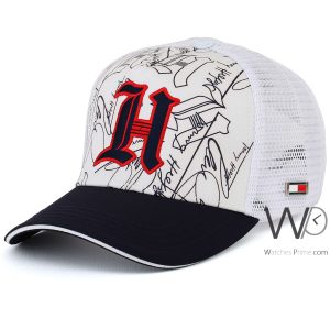 White tommy hilfiger h 1985 nyc baseball net cap men