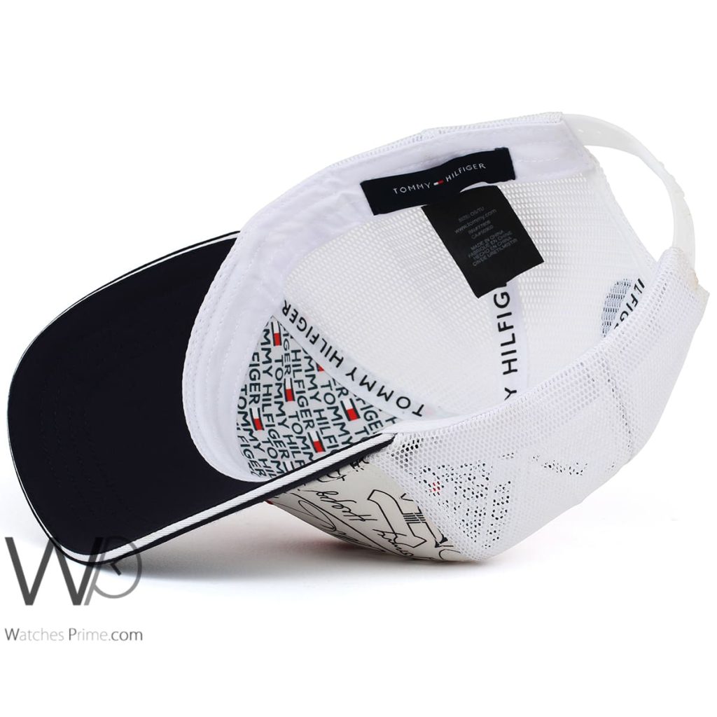 Tommy Hilfiger TH White Cotton Men's Cap | Watches Prime