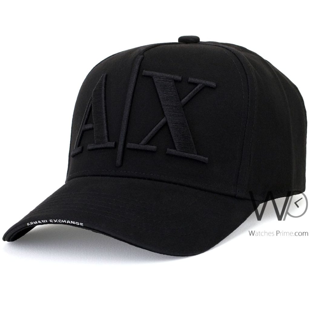 Armani Exchange AX Black baseball Cap | Watches Prime