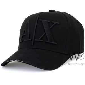 Armani exchange ax baseball cap black cotton hat