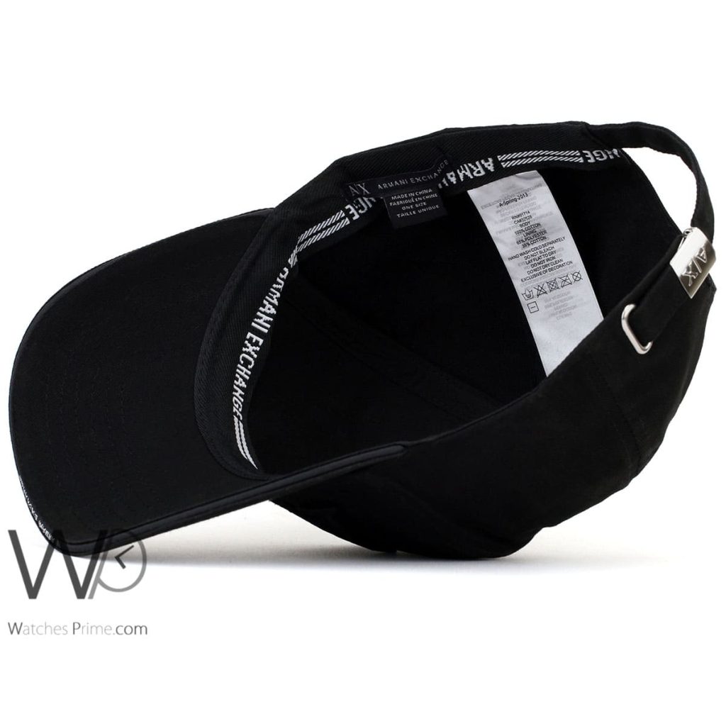 Armani Exchange AX Black baseball Cap | Watches Prime