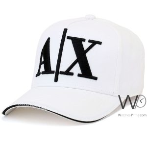 Armani exchange ax baseball cap white cotton hat