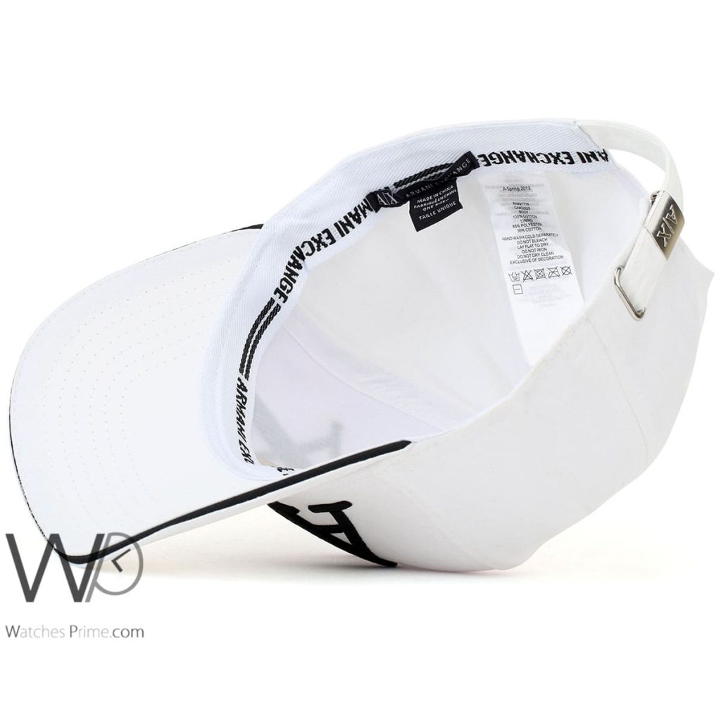 Armani Exchange AX White baseball Cap | Watches Prime