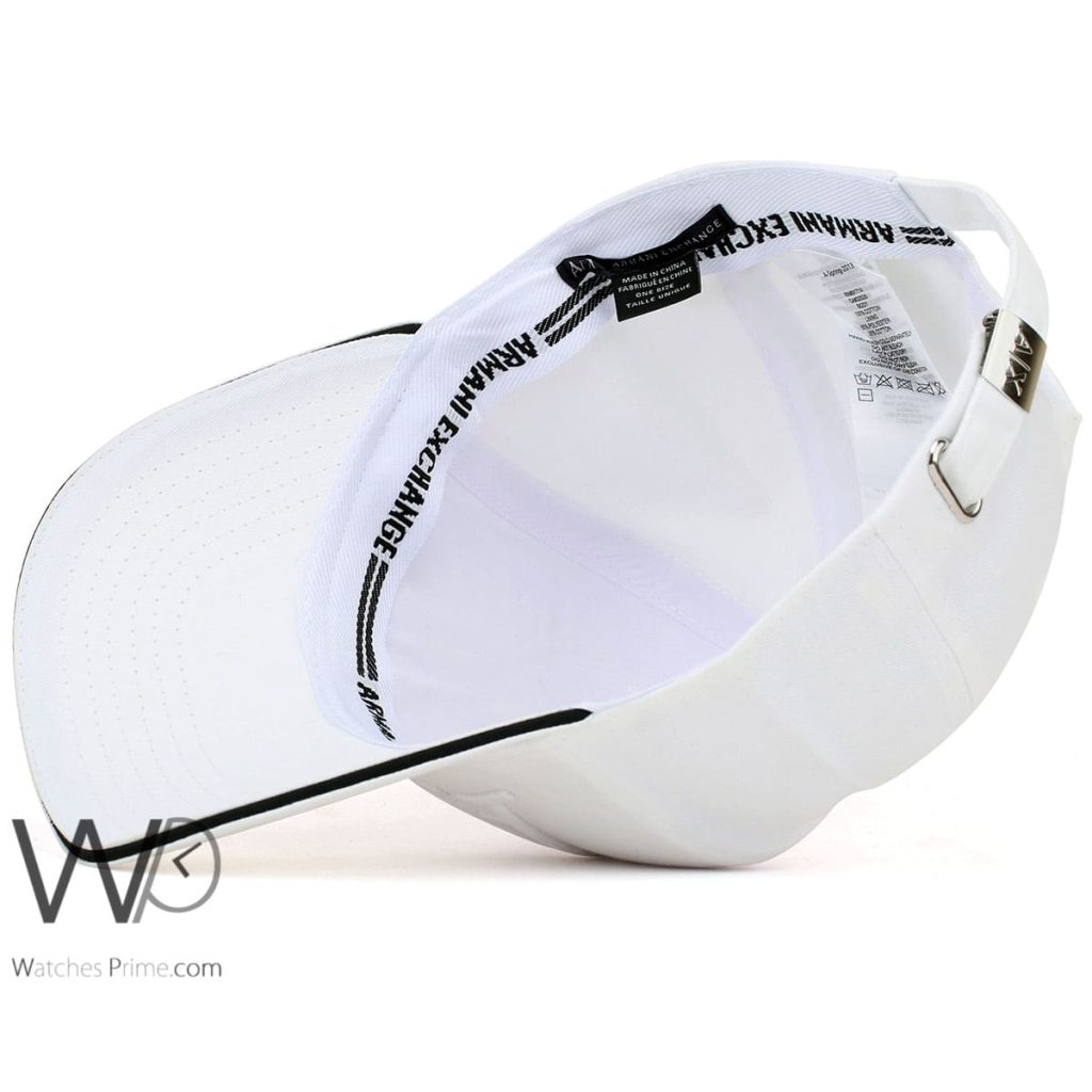 Armani Exchange AX White baseball Cap | Watches Prime