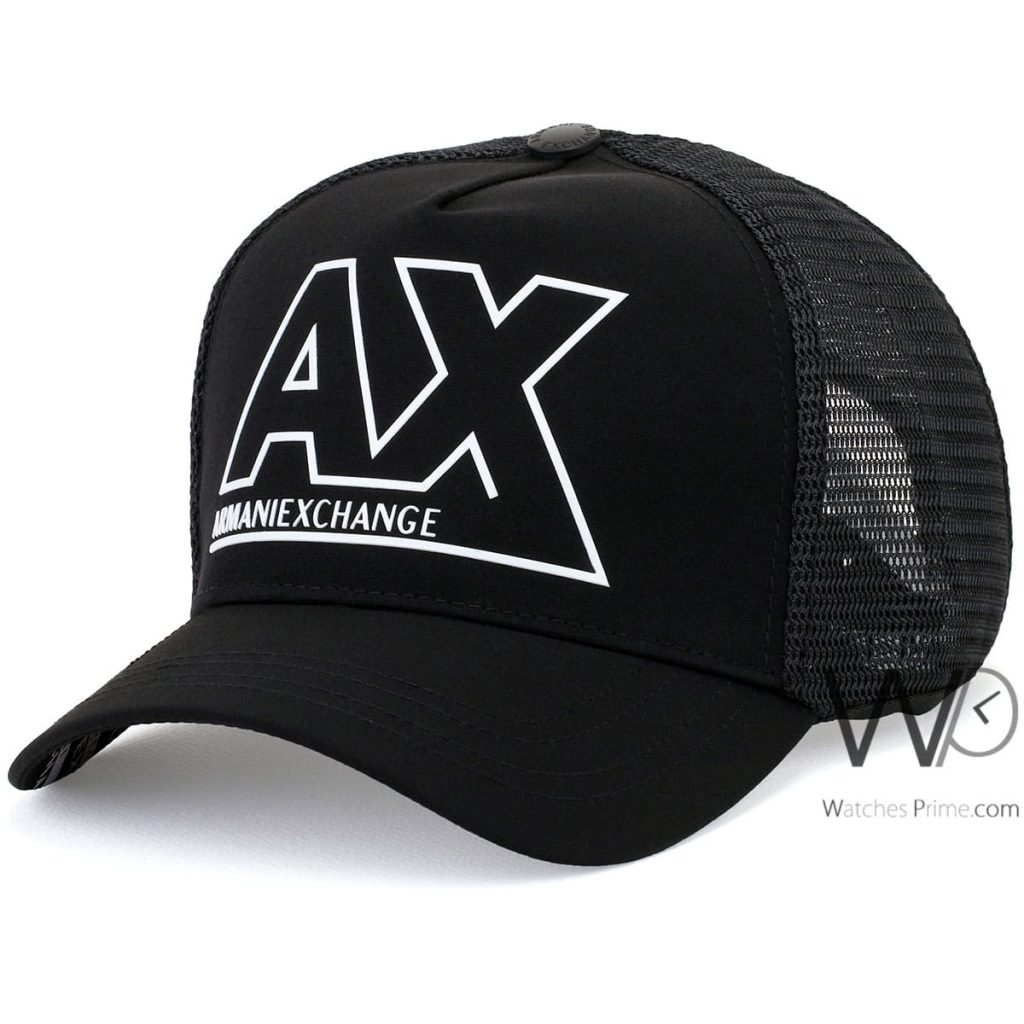 Armani Exchange AX Black Trucker Cap | Watches Prime
