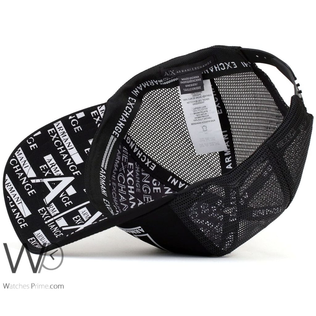 Armani Exchange AX Black Trucker Cap | Watches Prime