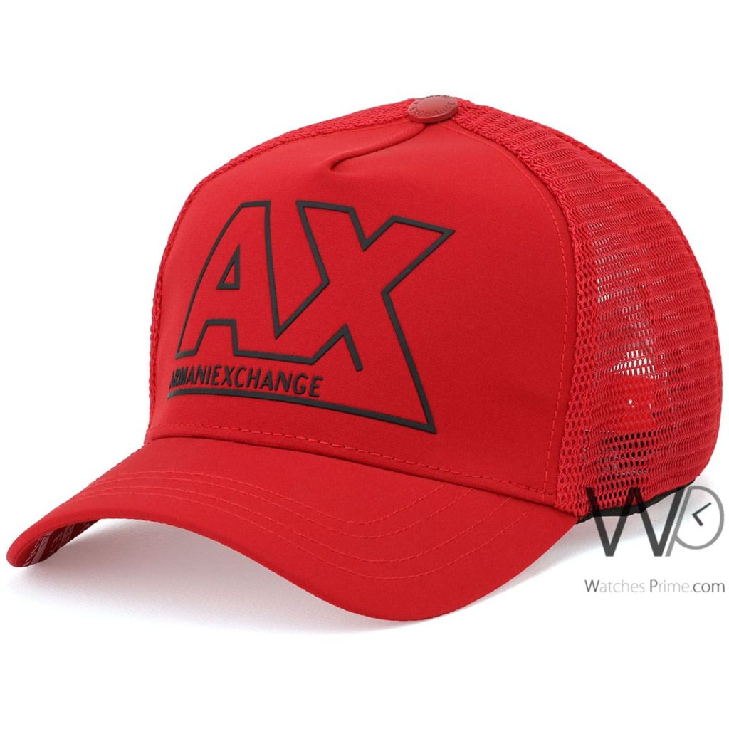 Armani Exchange AX Red Trucker Cap | Watches Prime