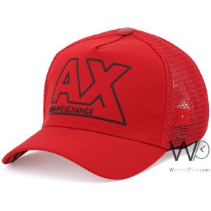Armani exchange ax trucker cap red mesh hat