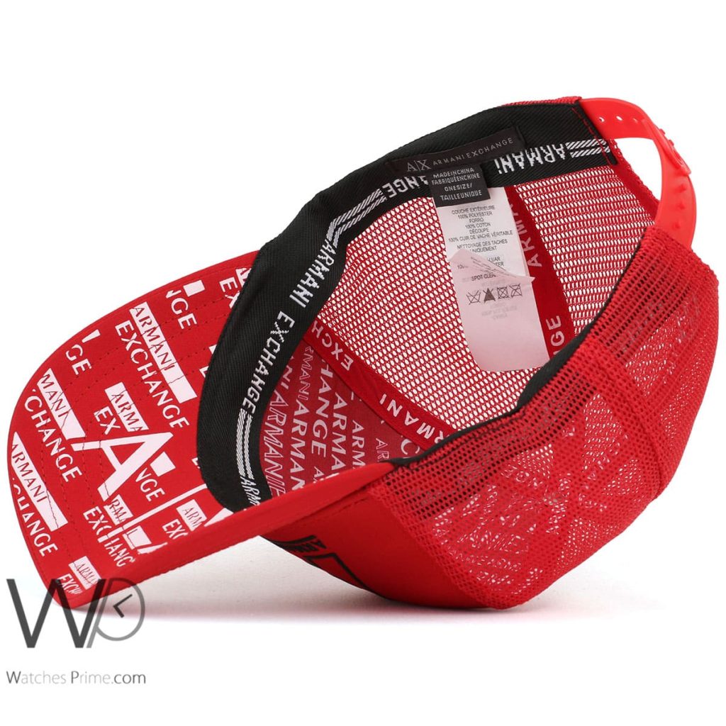 Armani Exchange AX Red Trucker Cap | Watches Prime