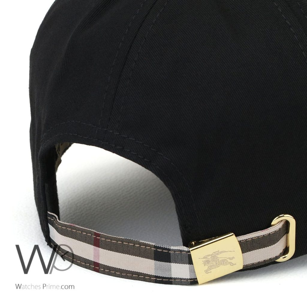 Burberry BT Motif Icon Stripe Black Beige Cap | Watches Prime