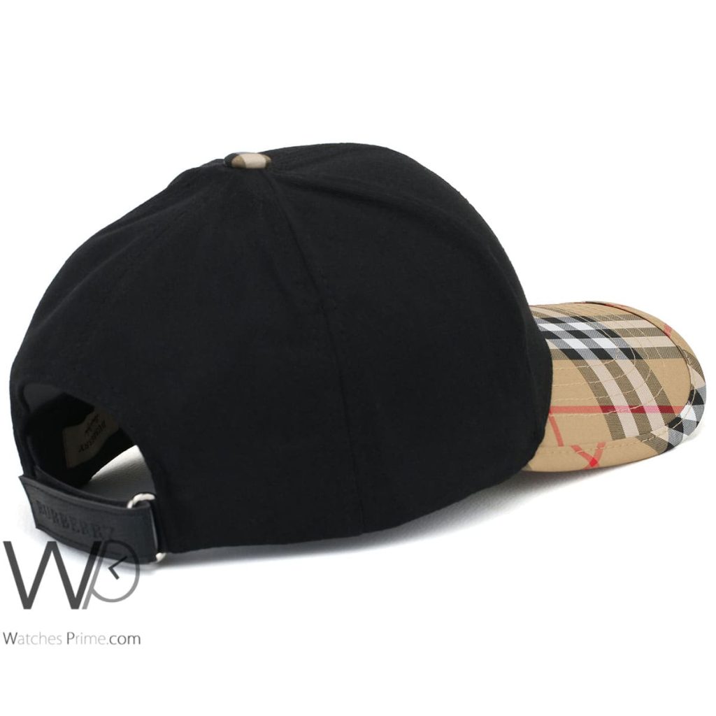 Burberry BT Motif Icon Stripe Black Cap | Watches Prime