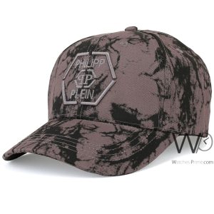 Baseball cap philipp plein pp skull camouflaged gray cotton hat