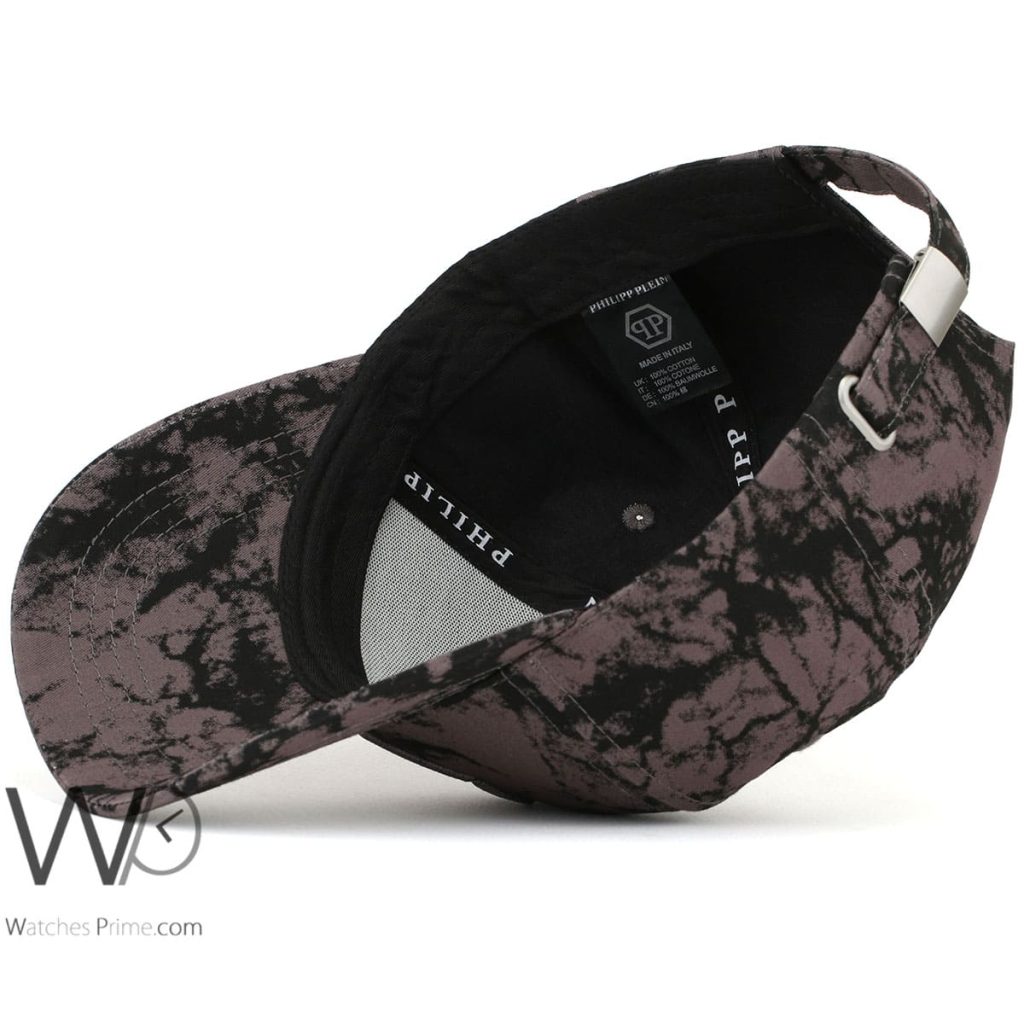 Philipp Plein PP Camouflaged Gray Baseball Cotton Cap | Watches Prime