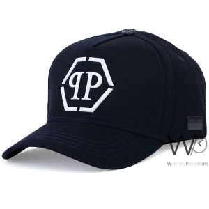 Baseball cap philipp plein pp skull navy blue cotton hat