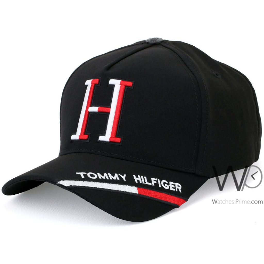 Tommy Hilfiger TH Black Baseball Cap | Watches Prime