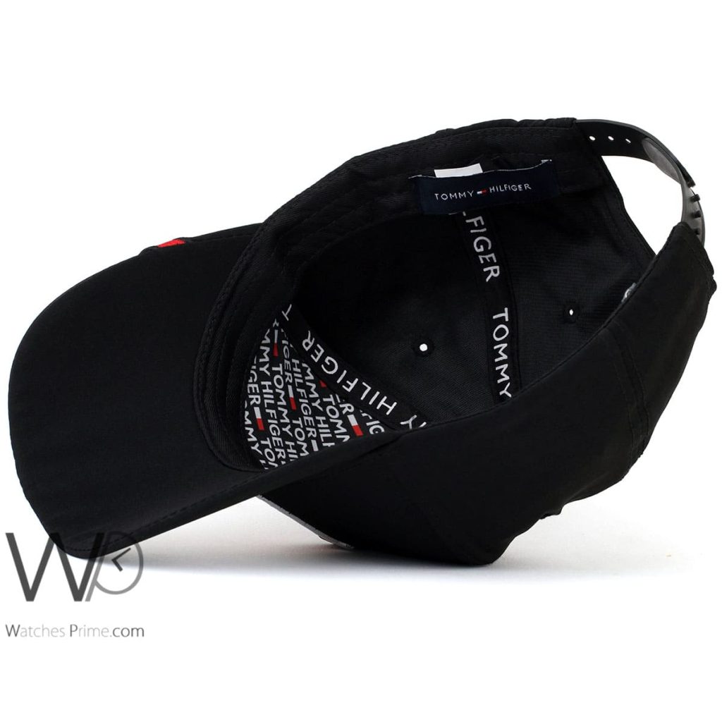 Tommy Hilfiger TH Black Baseball Cap | Watches Prime